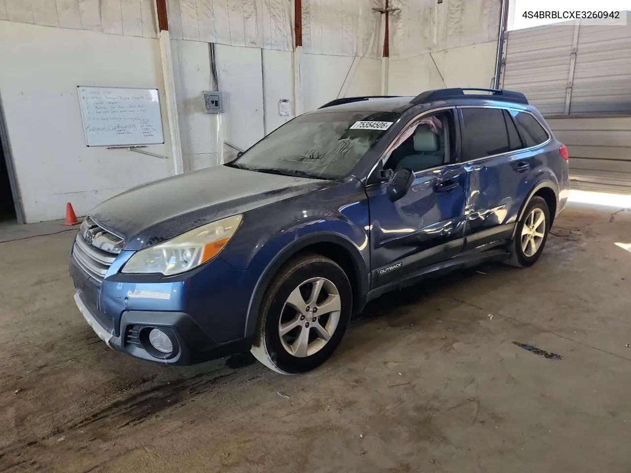 SUBARU OUTBACK 2014, VIN 4S4BRBLCXE3260942
