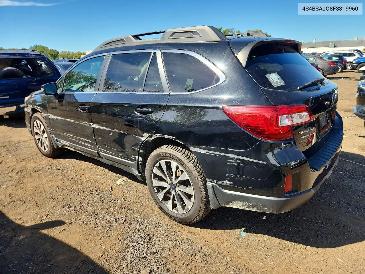 2015 SUBARU OUTBACK VIN 4S4BSAJC8F3319960 — фото 2
