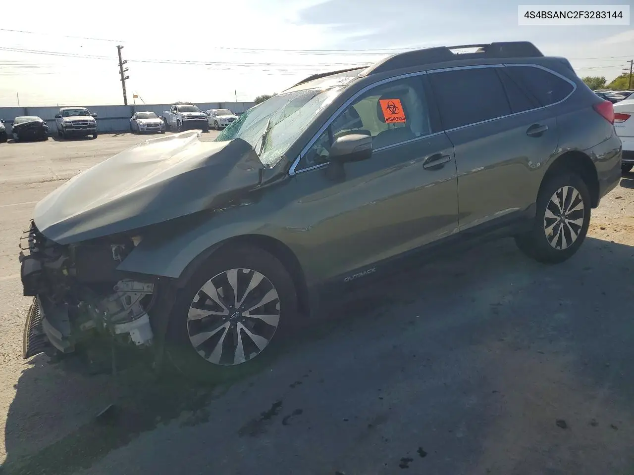 SUBARU OUTBACK 2015, VIN 4S4BSANC2F3283144