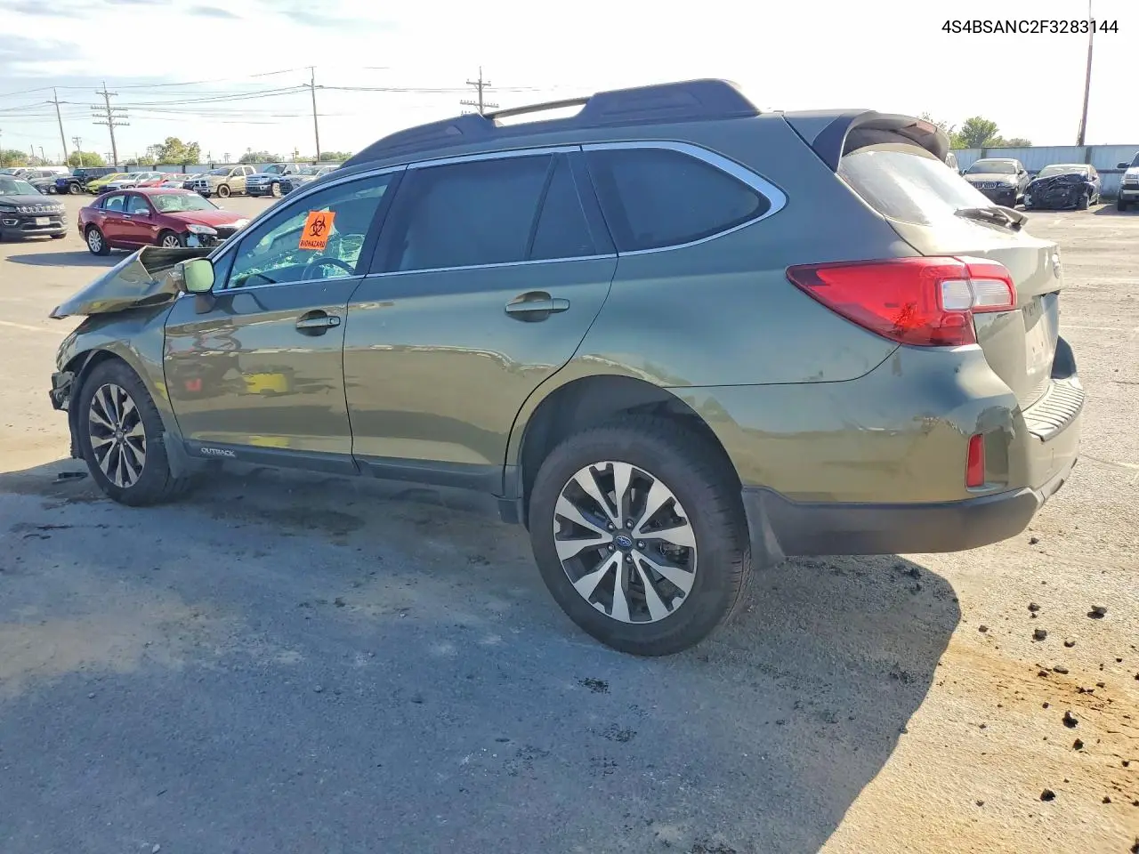 2015 SUBARU OUTBACK VIN 4S4BSANC2F3283144 — фото 2