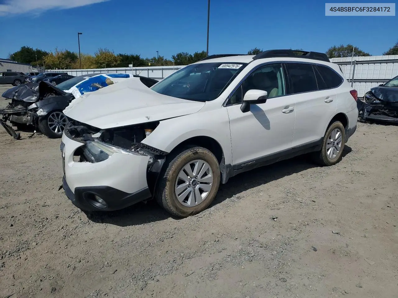 SUBARU OUTBACK 2015, VIN 4S4BSBFC6F3284172