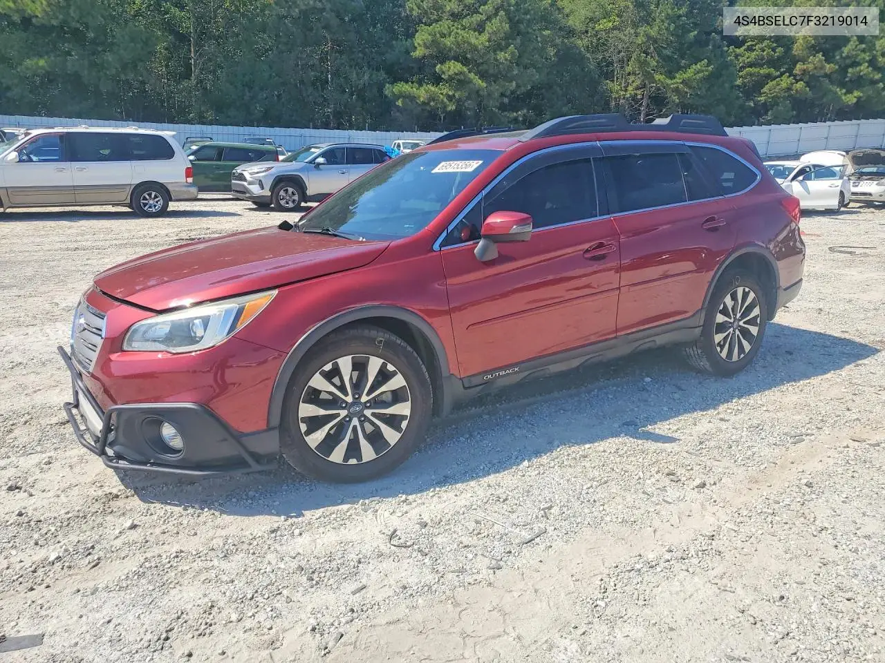 SUBARU OUTBACK 2015, VIN 4S4BSELC7F3219014