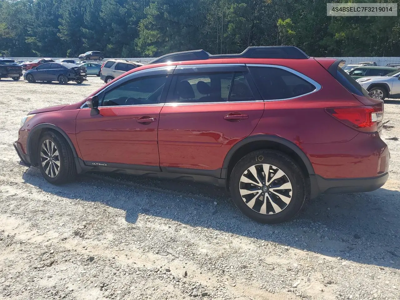 2015 SUBARU OUTBACK VIN 4S4BSELC7F3219014 — фото 2