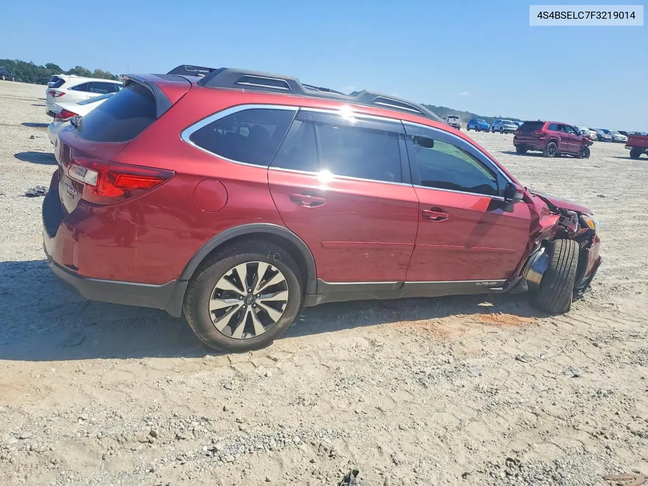 2015 SUBARU OUTBACK VIN 4S4BSELC7F3219014 — фото 3