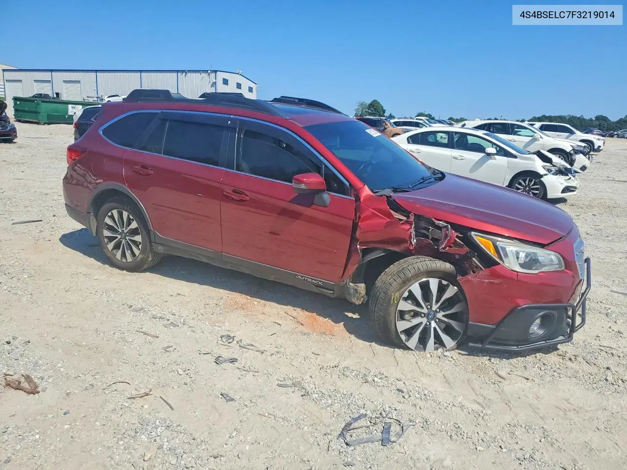 2015 SUBARU OUTBACK VIN 4S4BSELC7F3219014 — фото 4