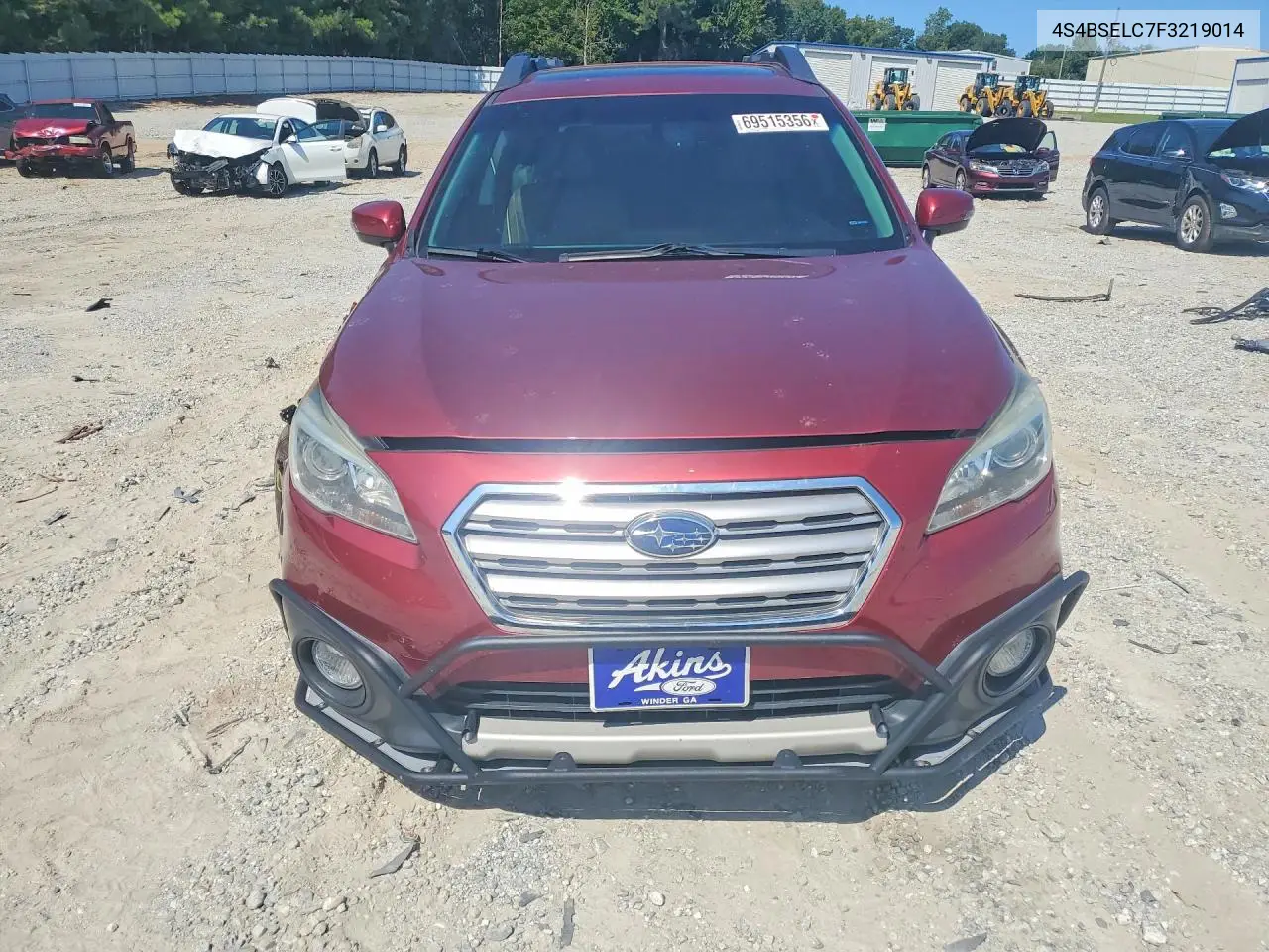 2015 SUBARU OUTBACK VIN 4S4BSELC7F3219014 — фото 5