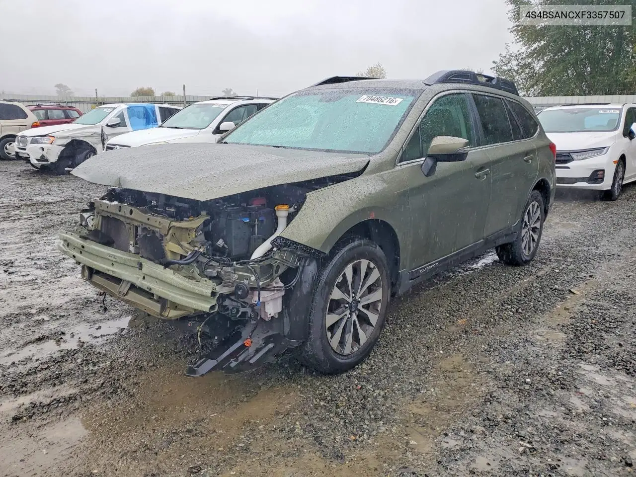 SUBARU OUTBACK 2015, VIN 4S4BSANCXF3357507