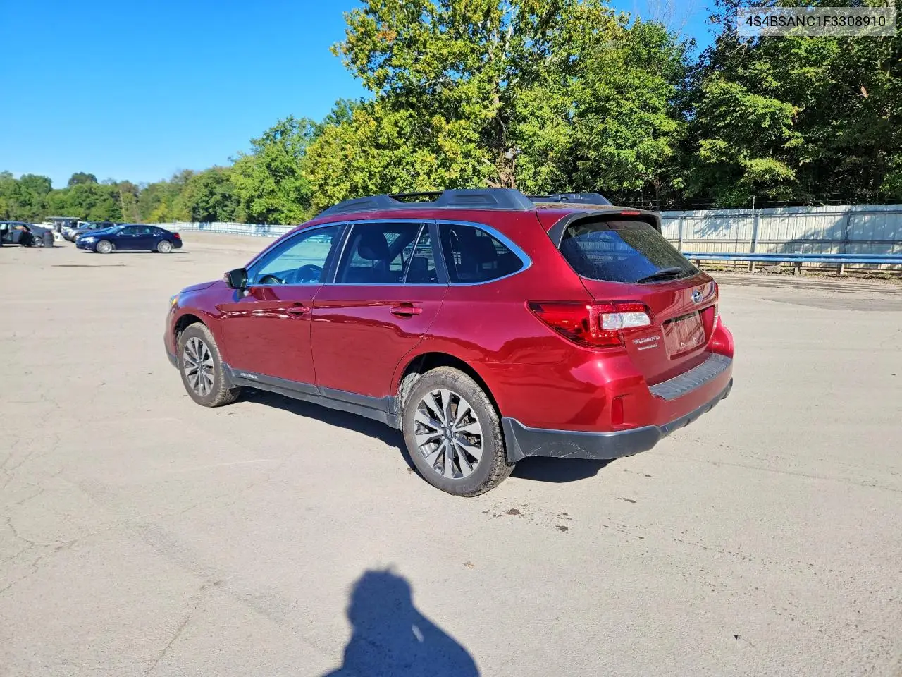 2015 SUBARU OUTBACK VIN 4S4BSANC1F3308910 — фото 2