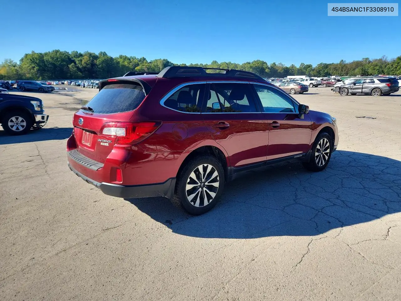 2015 SUBARU OUTBACK VIN 4S4BSANC1F3308910 — фото 3