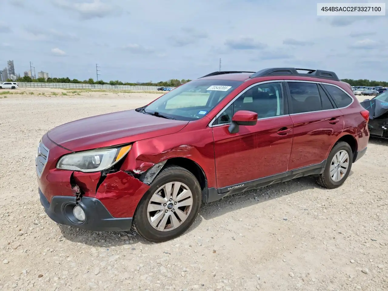 SUBARU OUTBACK 2015, VIN 4S4BSACC2F3327100