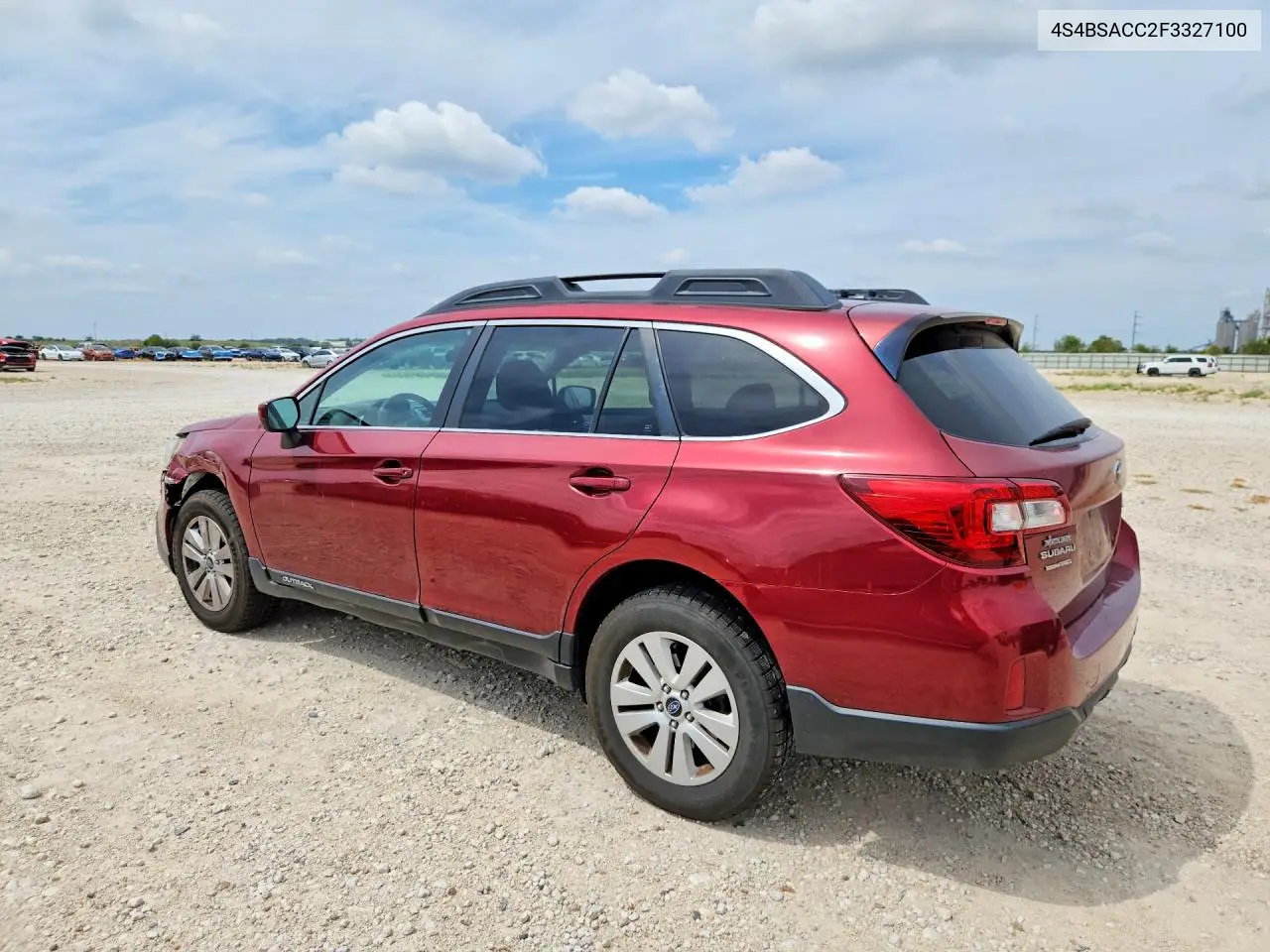 2015 SUBARU OUTBACK VIN 4S4BSACC2F3327100 — фото 2