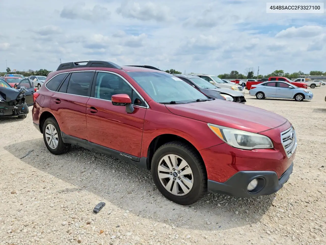 2015 SUBARU OUTBACK VIN 4S4BSACC2F3327100 — фото 4