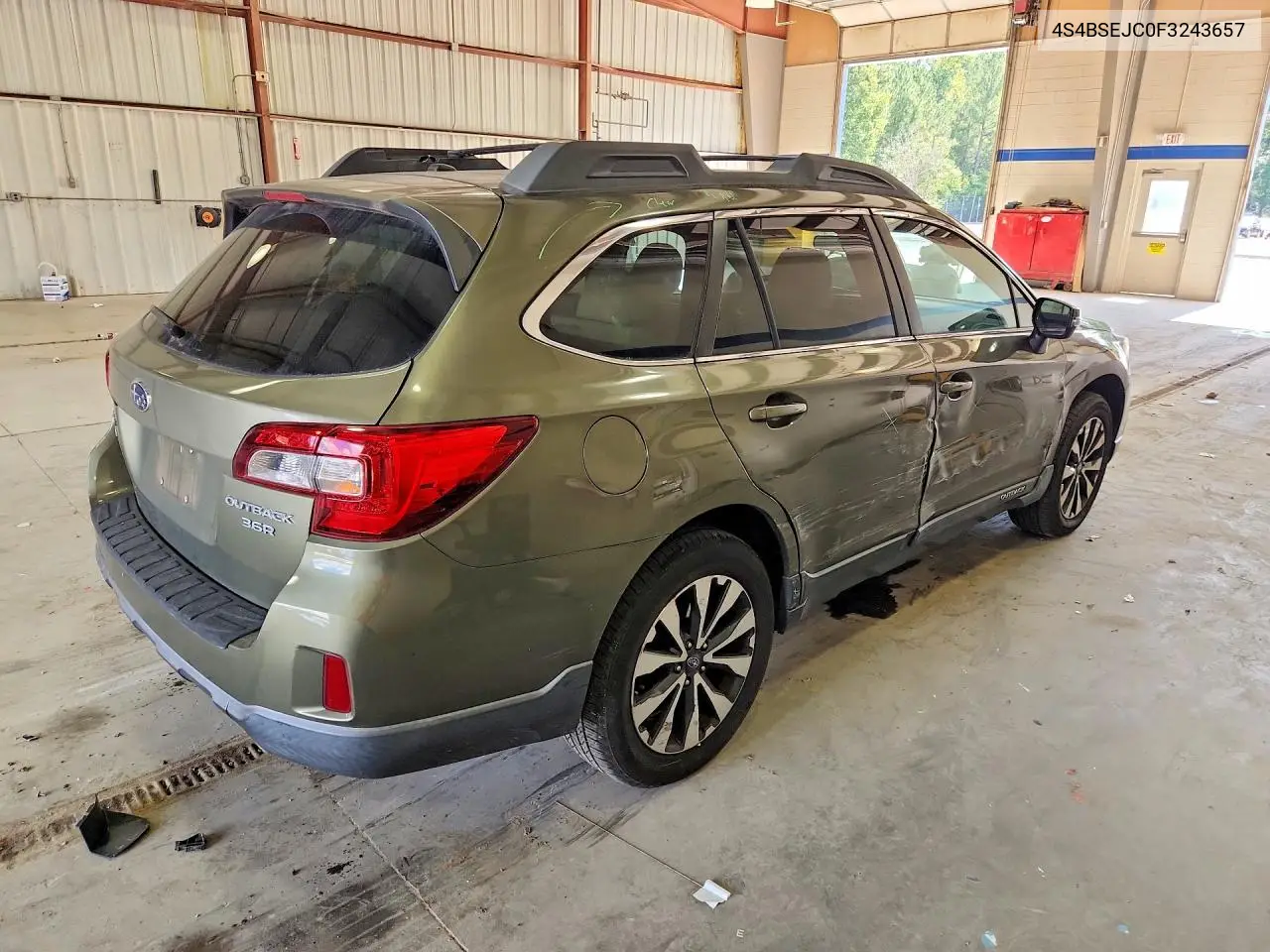 2015 SUBARU OUTBACK VIN 4S4BSEJC0F3243657 — фото 3