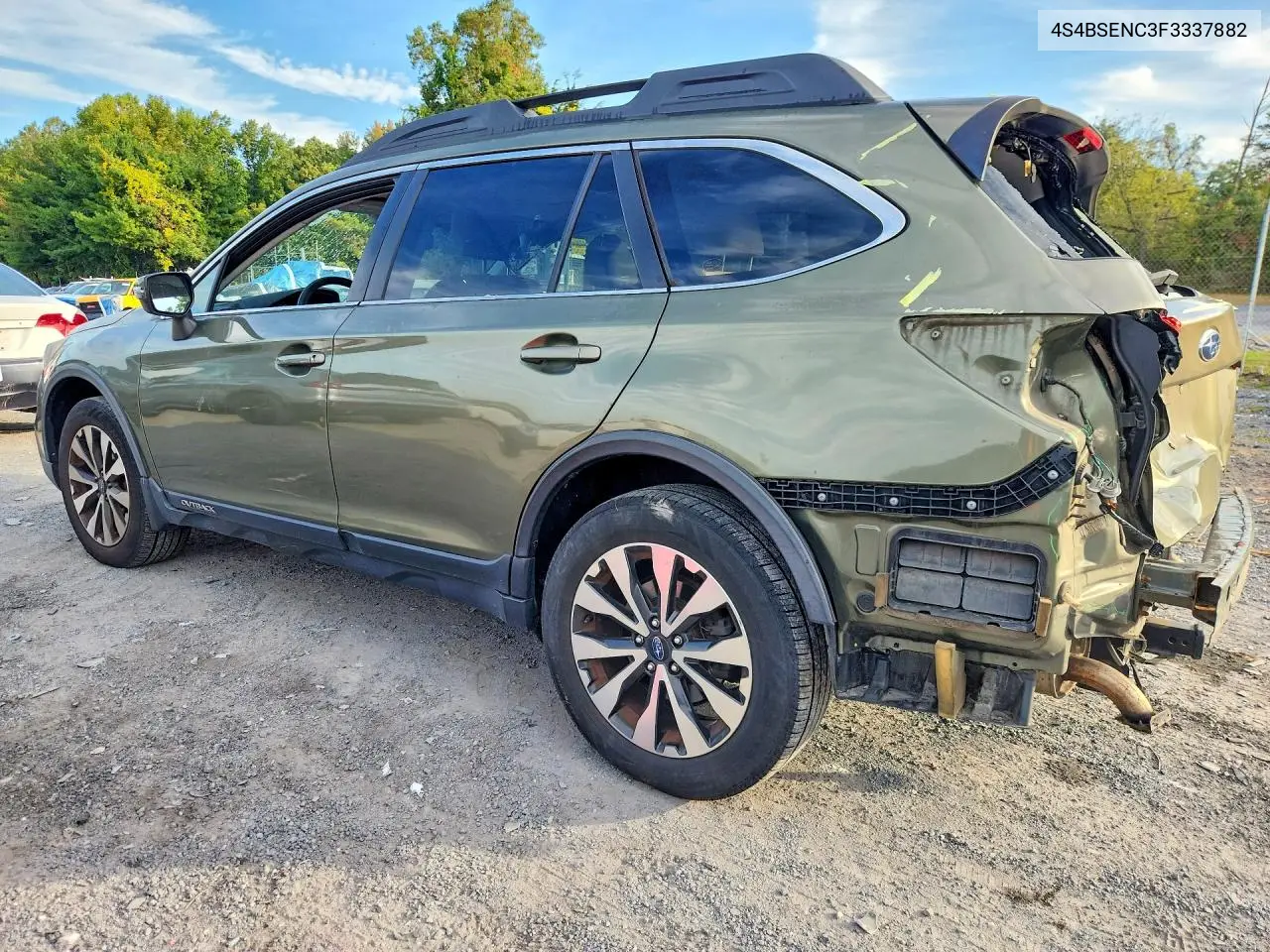 2015 SUBARU OUTBACK VIN 4S4BSENC3F3337882 — фото 2