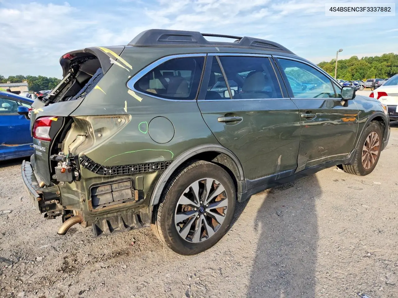 2015 SUBARU OUTBACK VIN 4S4BSENC3F3337882 — фото 3