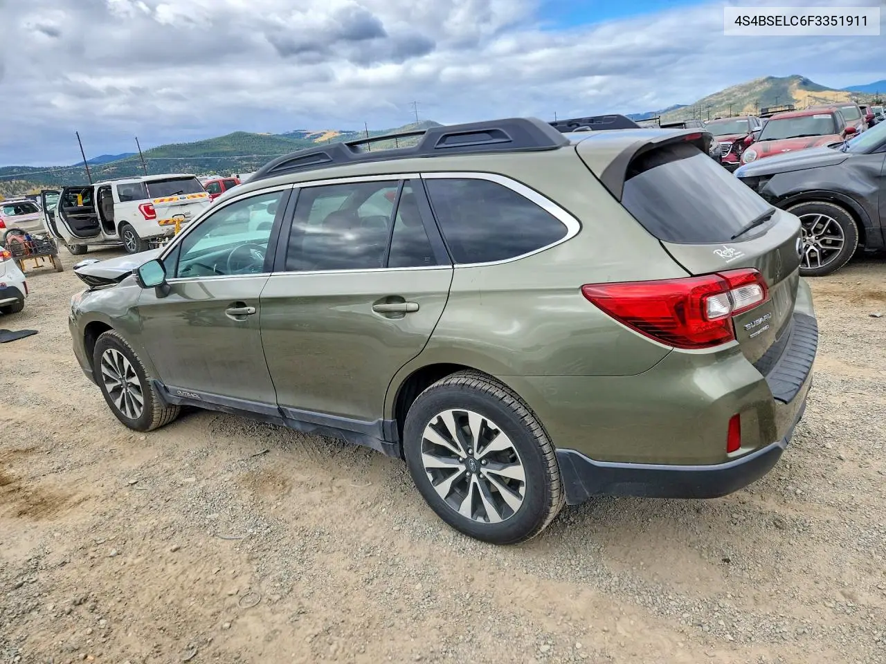 2015 SUBARU OUTBACK VIN 4S4BSELC6F3351911 — фото 2