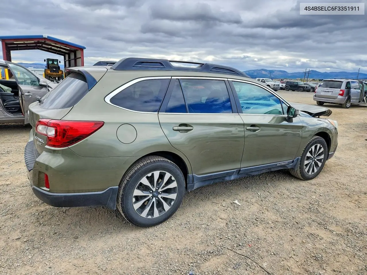 2015 SUBARU OUTBACK VIN 4S4BSELC6F3351911 — фото 3