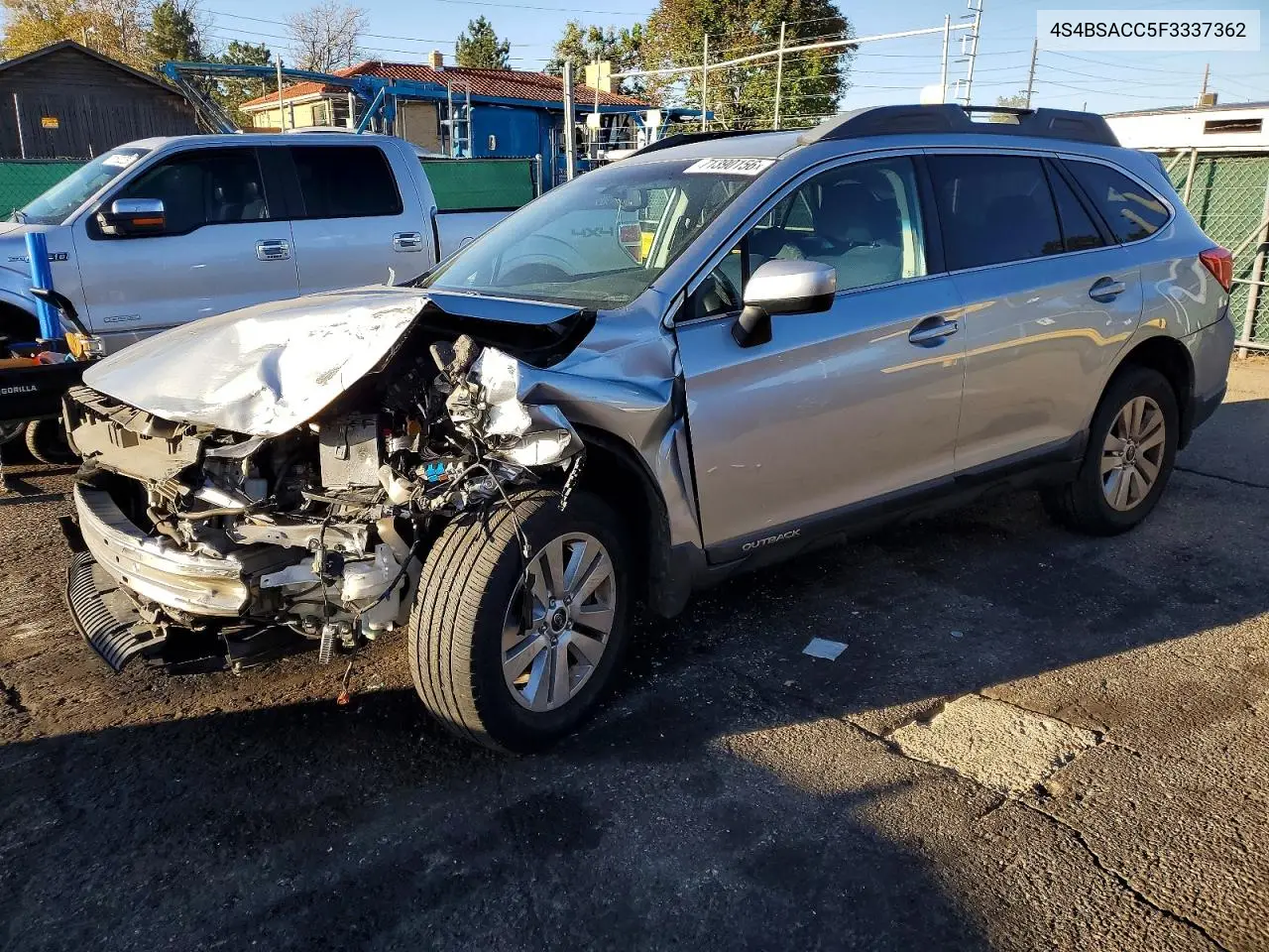 SUBARU OUTBACK 2015, VIN 4S4BSACC5F3337362
