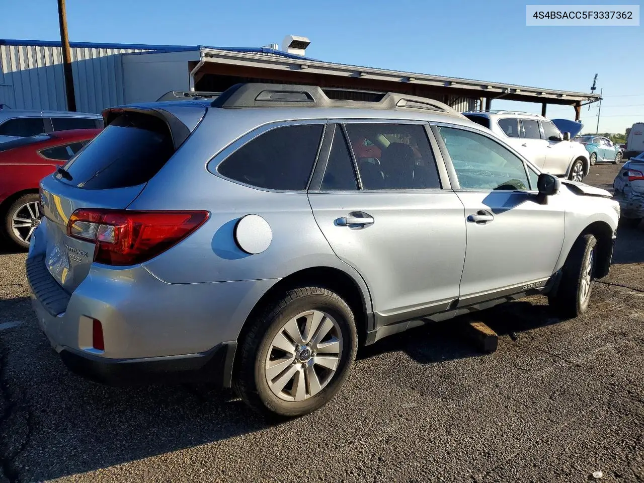 2015 SUBARU OUTBACK VIN 4S4BSACC5F3337362 — фото 3