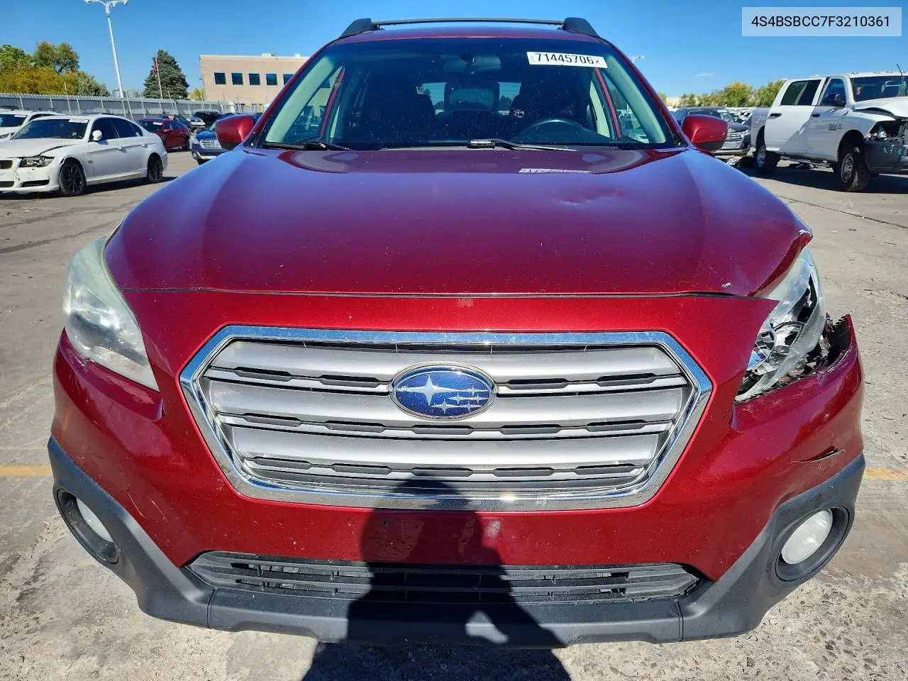 2015 SUBARU OUTBACK VIN 4S4BSBCC7F3210361 — фото 5