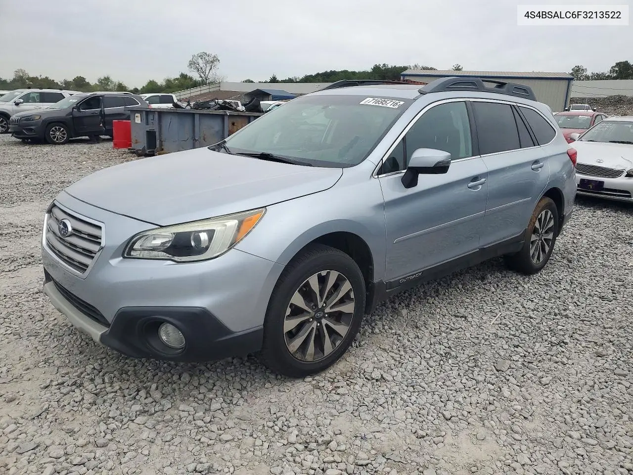 SUBARU OUTBACK 2015, VIN 4S4BSALC6F3213522
