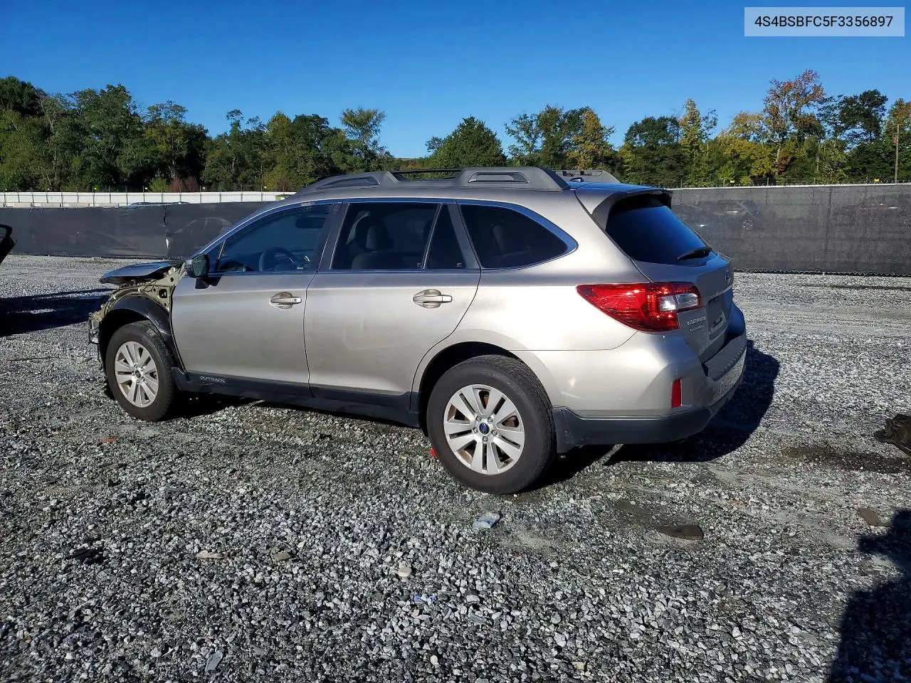 2015 SUBARU OUTBACK VIN 4S4BSBFC5F3356897 — фото 2