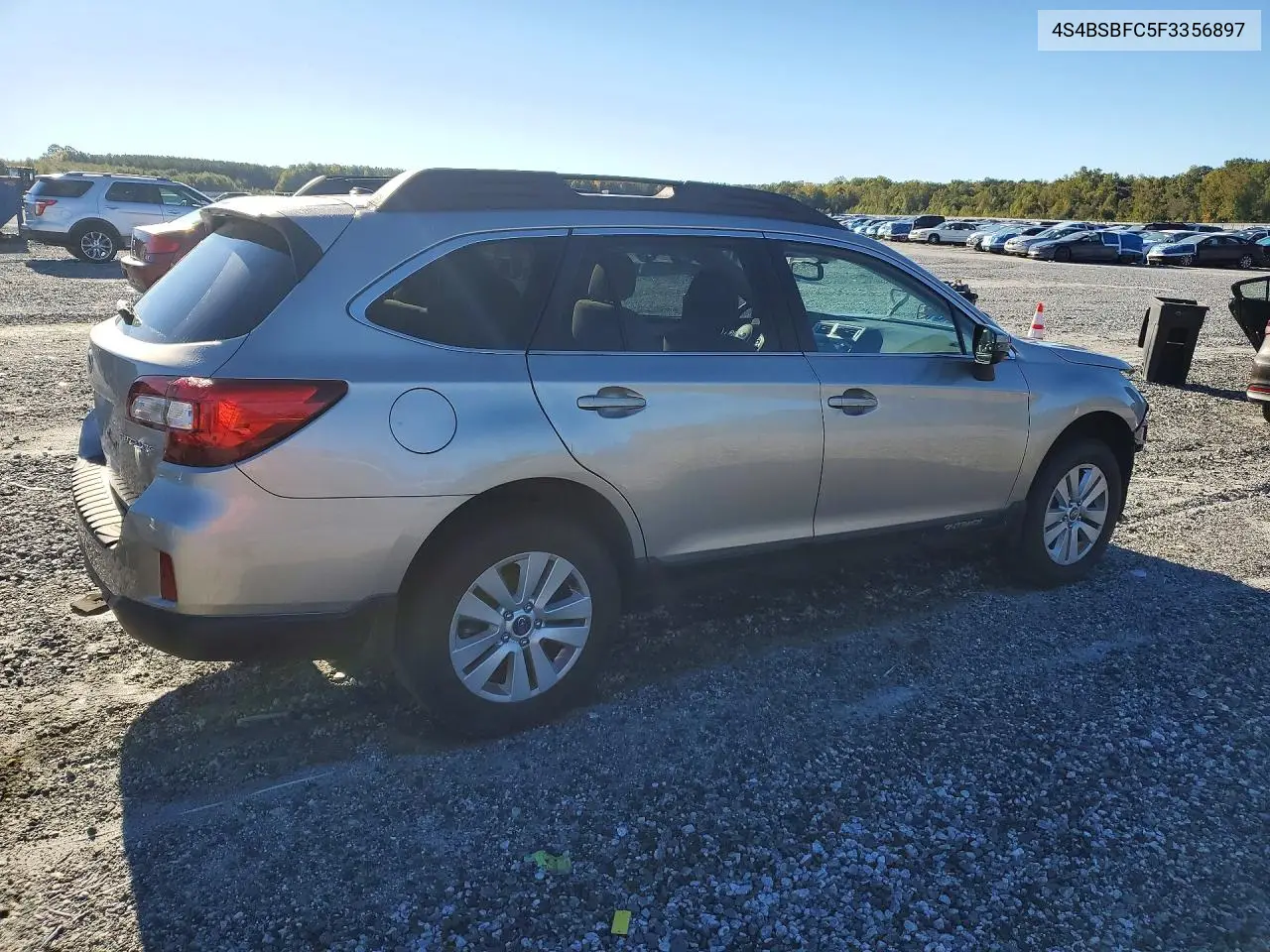 2015 SUBARU OUTBACK VIN 4S4BSBFC5F3356897 — фото 3