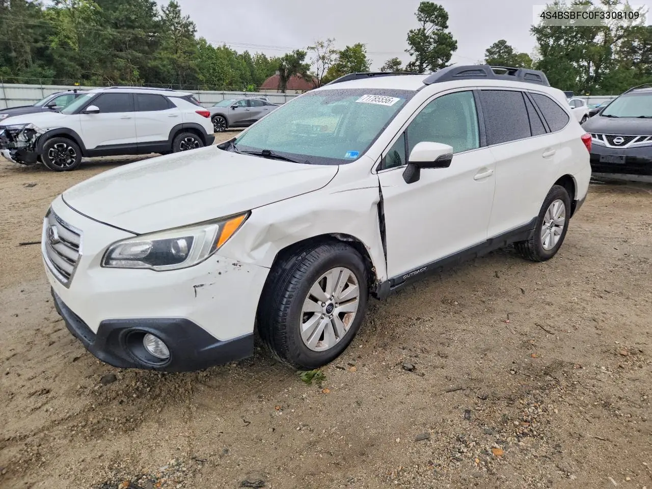 SUBARU OUTBACK 2015, VIN 4S4BSBFC0F3308109