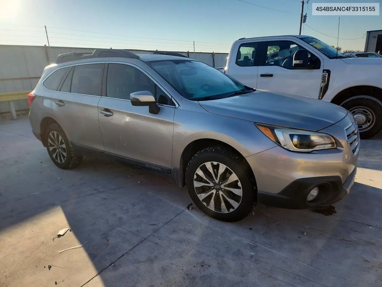 2015 SUBARU OUTBACK VIN 4S4BSANC4F3315155 — фото 4