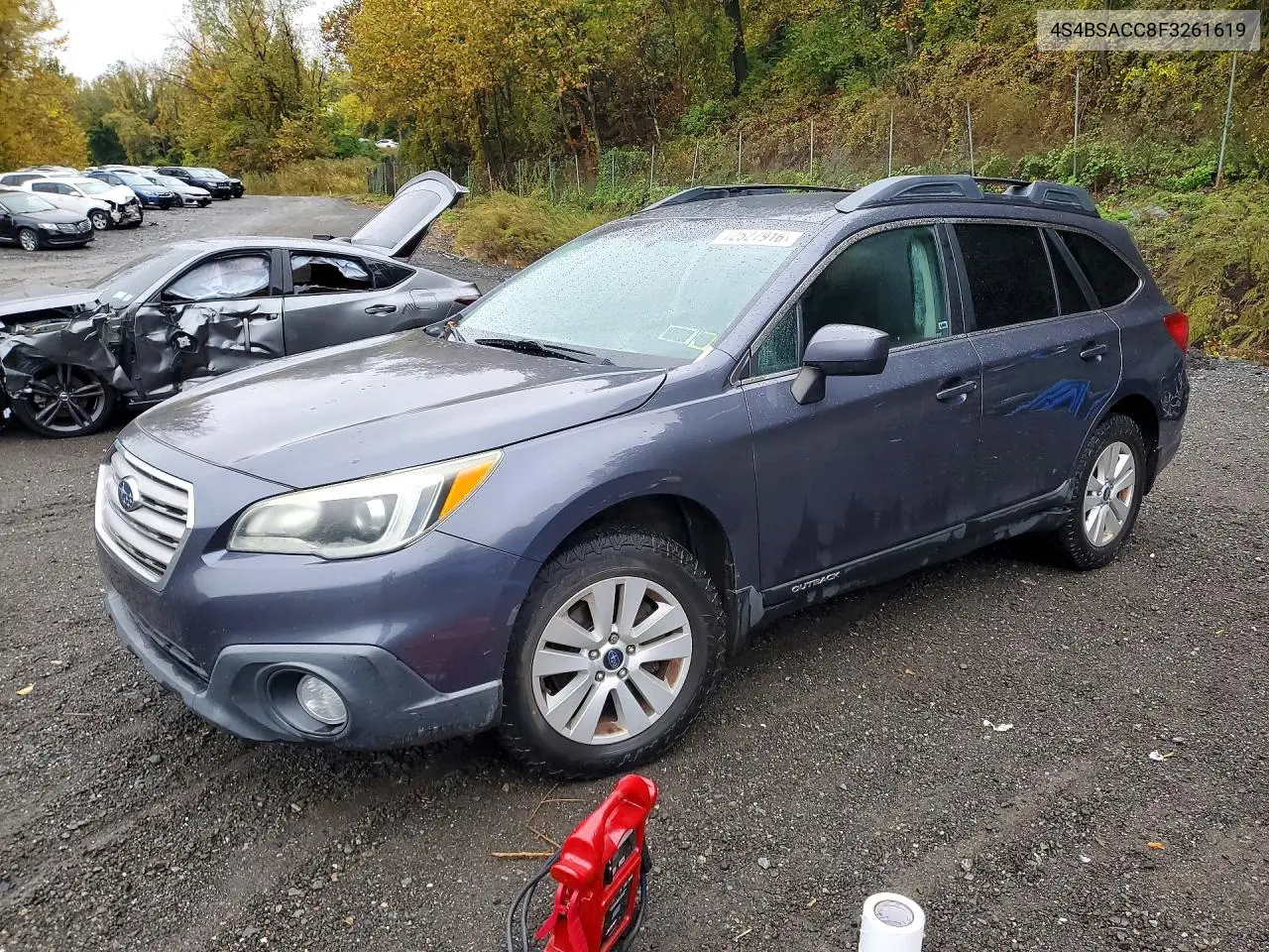 SUBARU OUTBACK 2015, VIN 4S4BSACC8F3261619