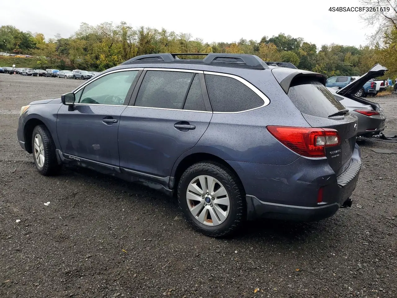 2015 SUBARU OUTBACK VIN 4S4BSACC8F3261619 — фото 2