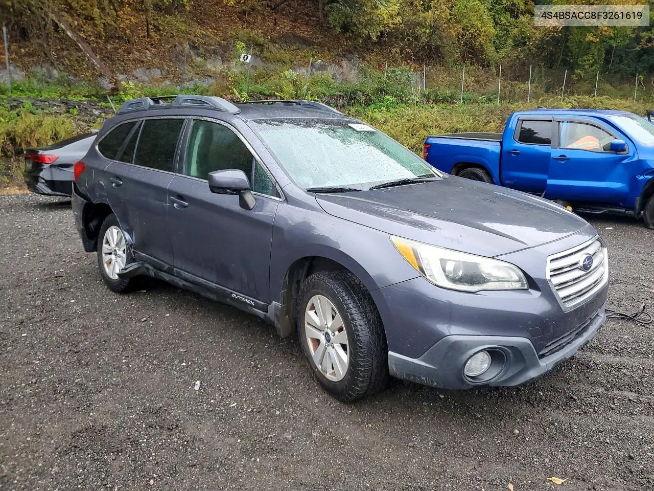 2015 SUBARU OUTBACK VIN 4S4BSACC8F3261619 — фото 4