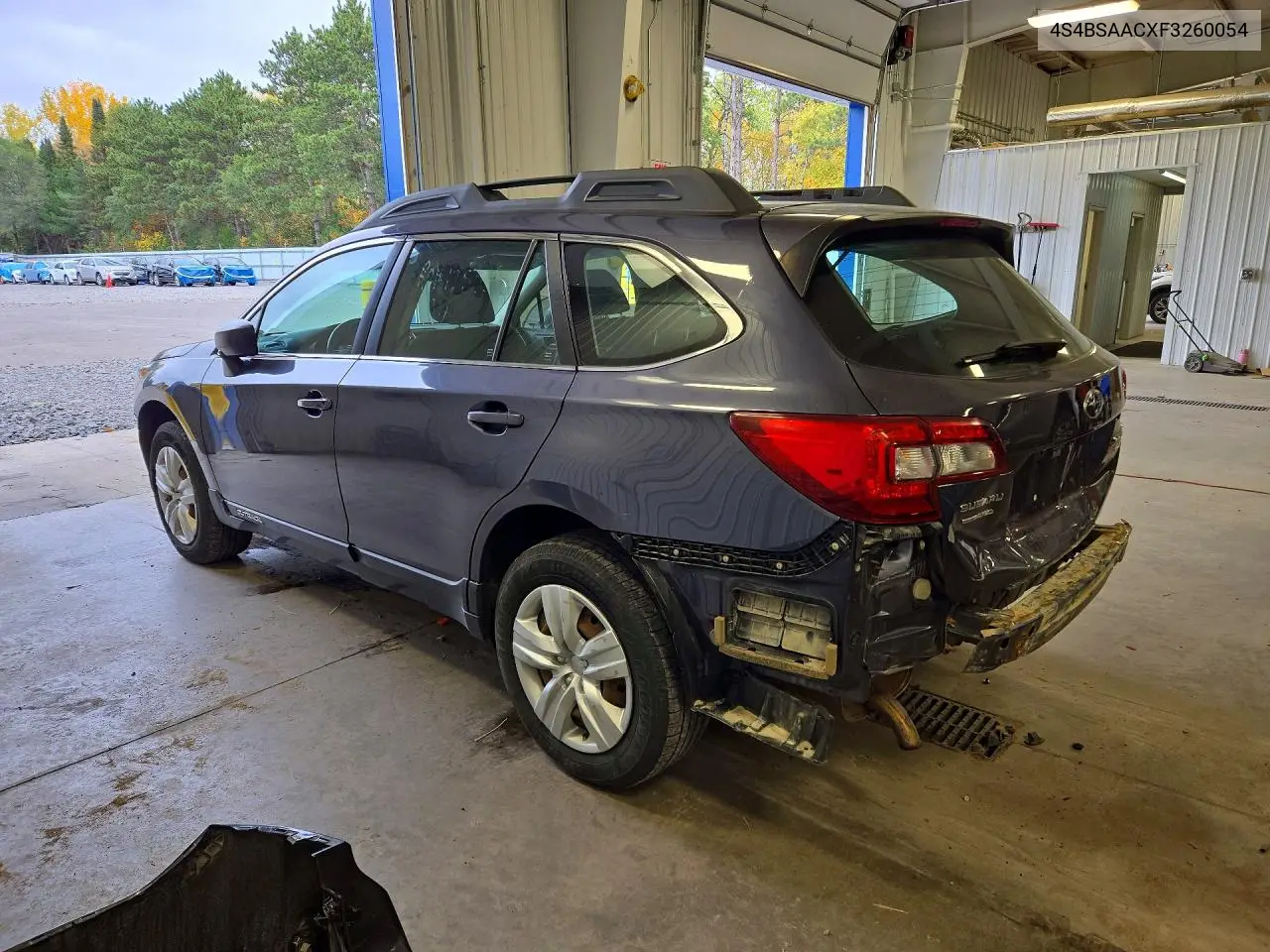 2015 SUBARU OUTBACK VIN 4S4BSAACXF3260054 — фото 2