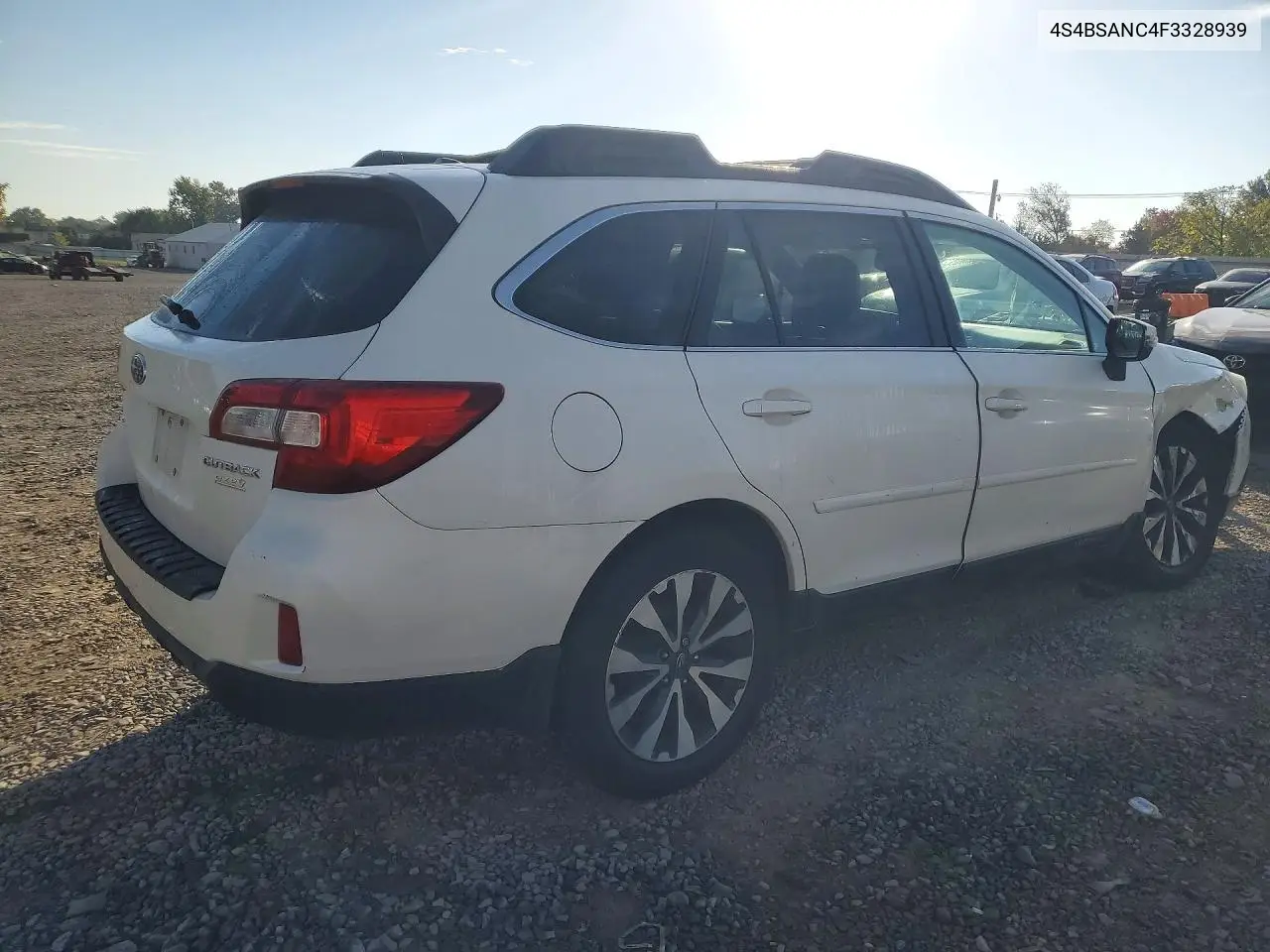 2015 SUBARU OUTBACK VIN 4S4BSANC4F3328939 — фото 3