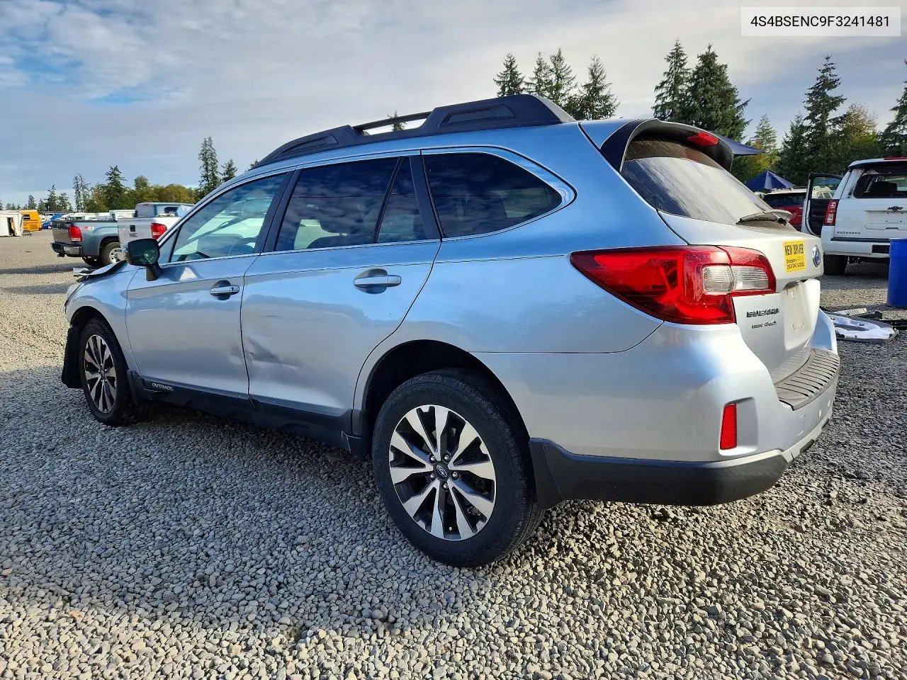 2015 SUBARU OUTBACK VIN 4S4BSENC9F3241481 — фото 2