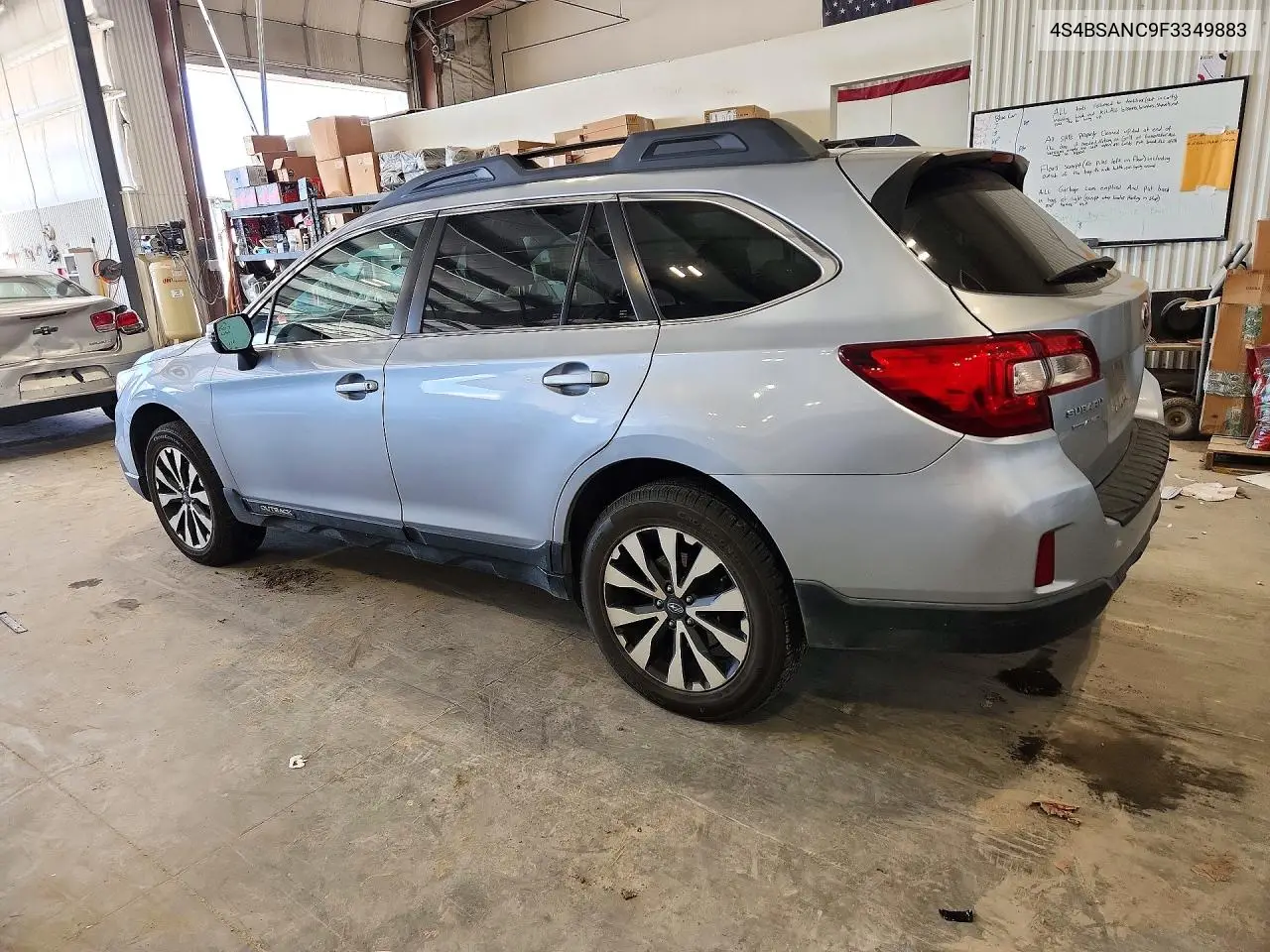 2015 SUBARU OUTBACK VIN 4S4BSANC9F3349883 — фото 2