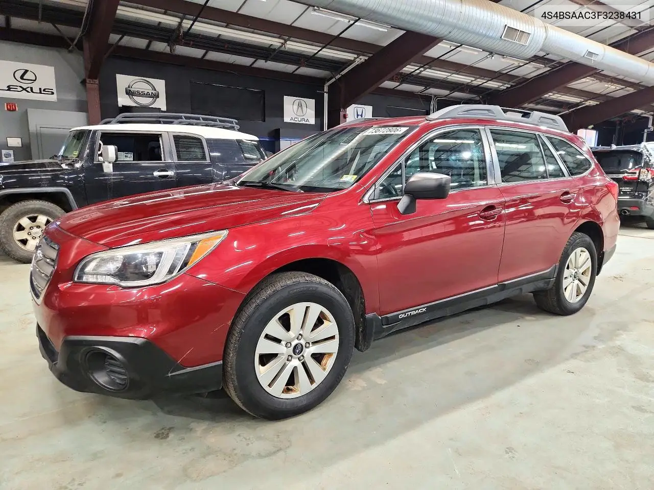 SUBARU OUTBACK 2015, VIN 4S4BSAAC3F3238431