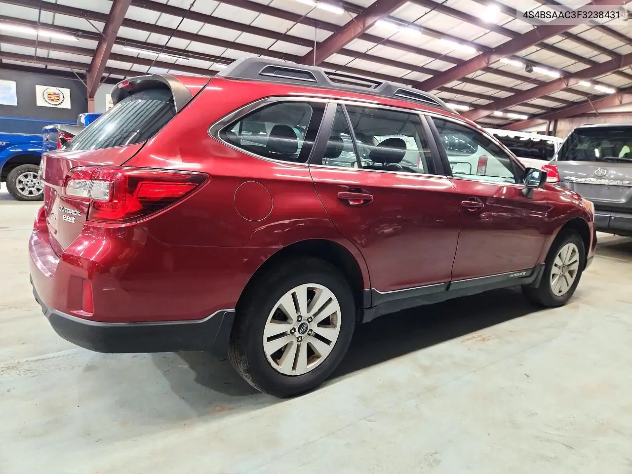 2015 SUBARU OUTBACK VIN 4S4BSAAC3F3238431 — фото 3