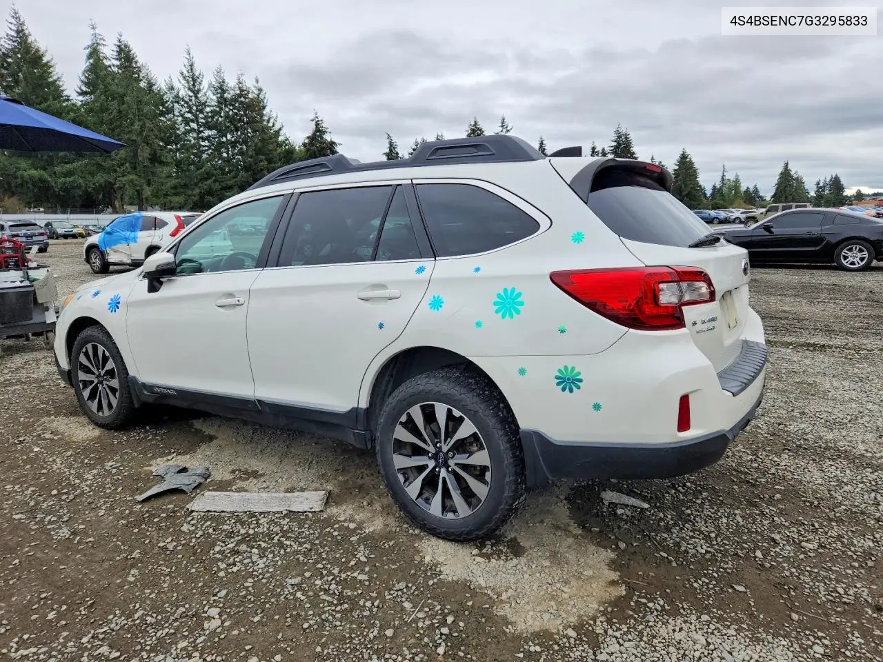 2016 SUBARU OUTBACK VIN 4S4BSENC7G3295833 — фото 2