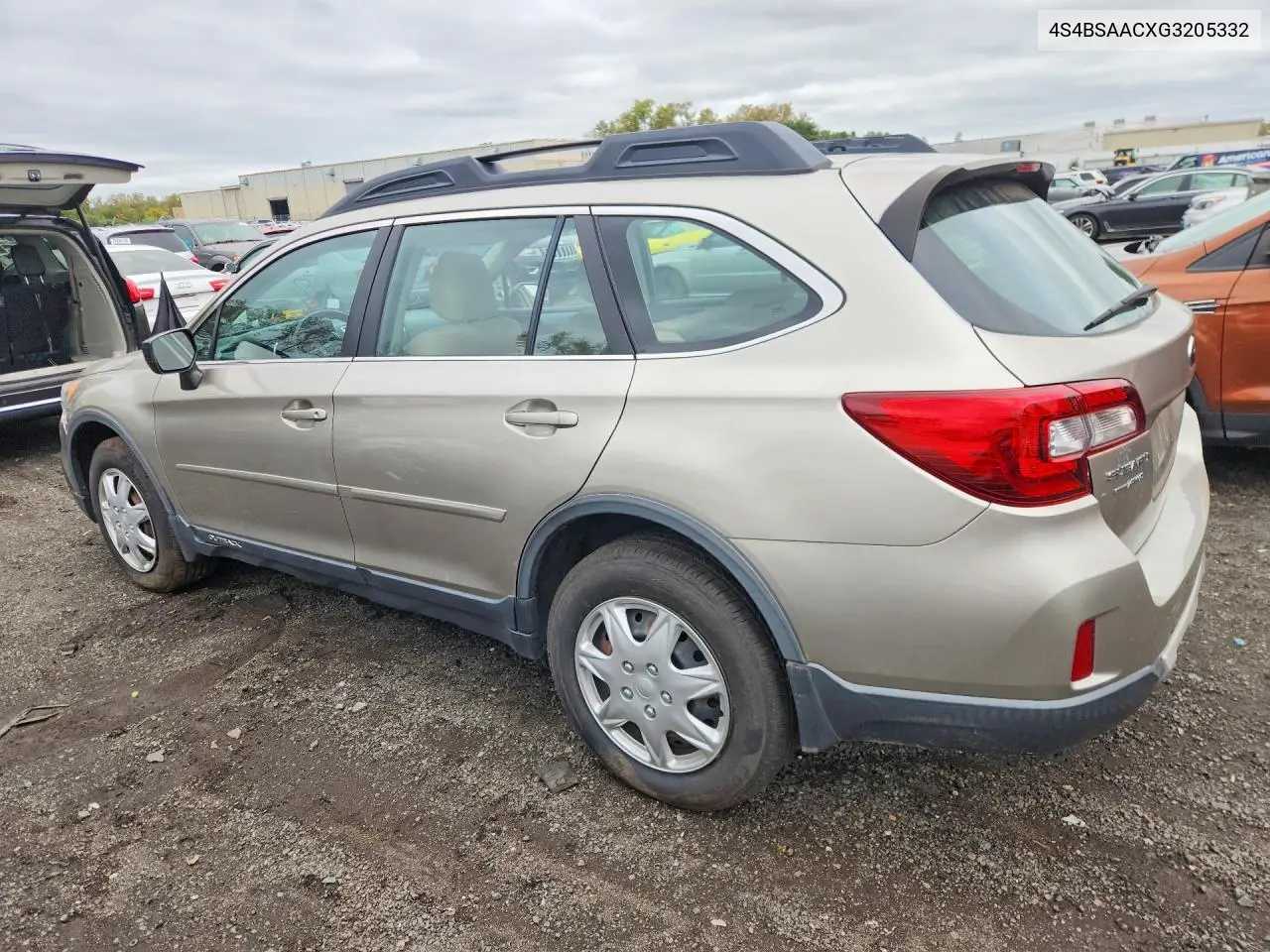 2016 SUBARU OUTBACK VIN 4S4BSAACXG3205332 — фото 2