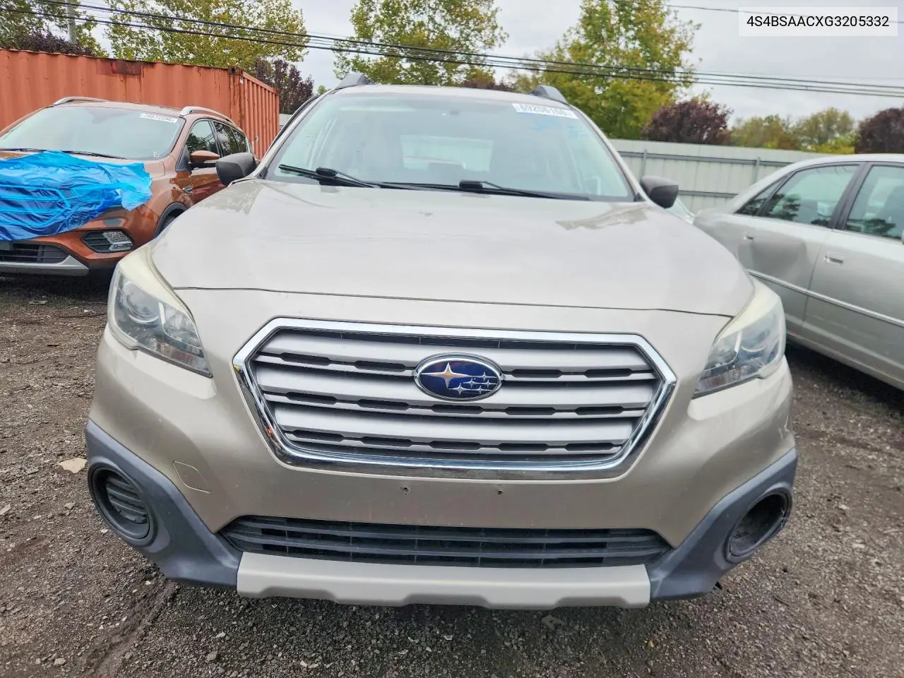 2016 SUBARU OUTBACK VIN 4S4BSAACXG3205332 — фото 5