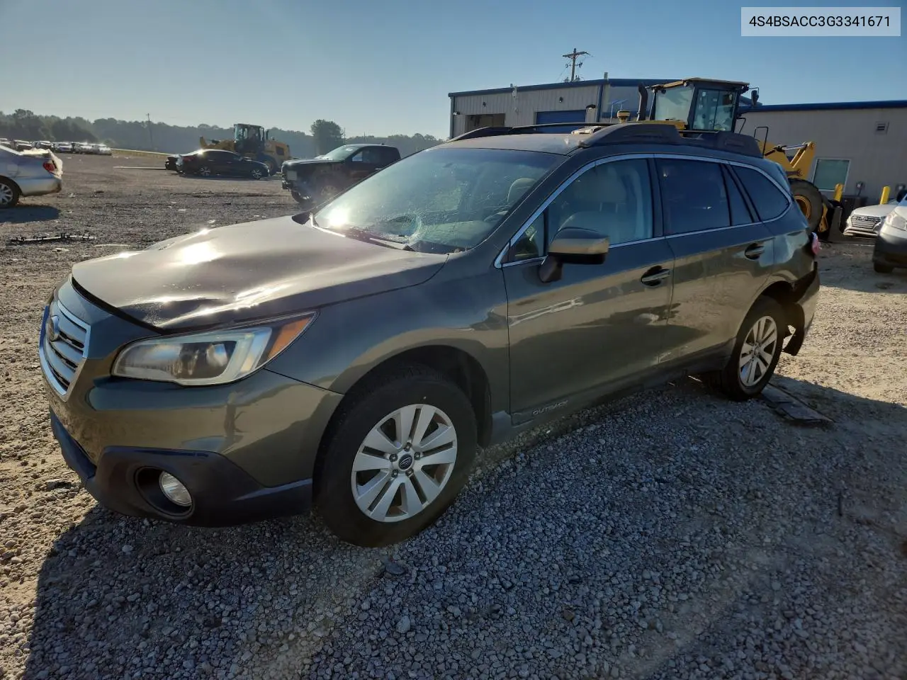 SUBARU OUTBACK 2016, VIN 4S4BSACC3G3341671