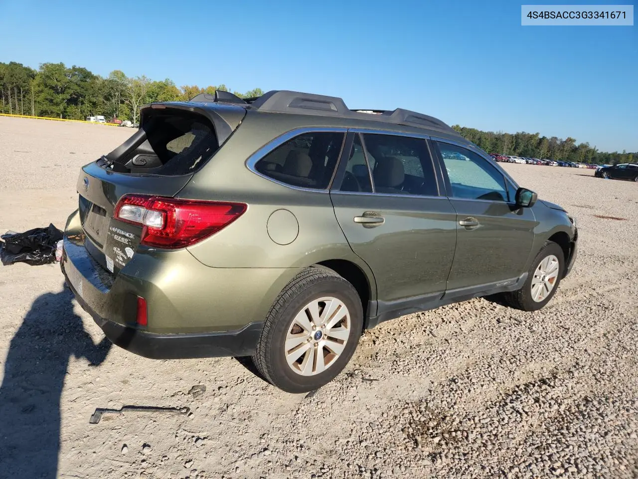 2016 SUBARU OUTBACK VIN 4S4BSACC3G3341671 — фото 3