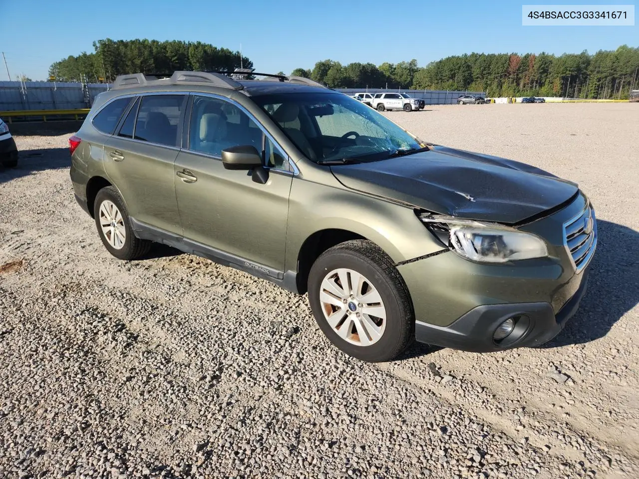 2016 SUBARU OUTBACK VIN 4S4BSACC3G3341671 — фото 4