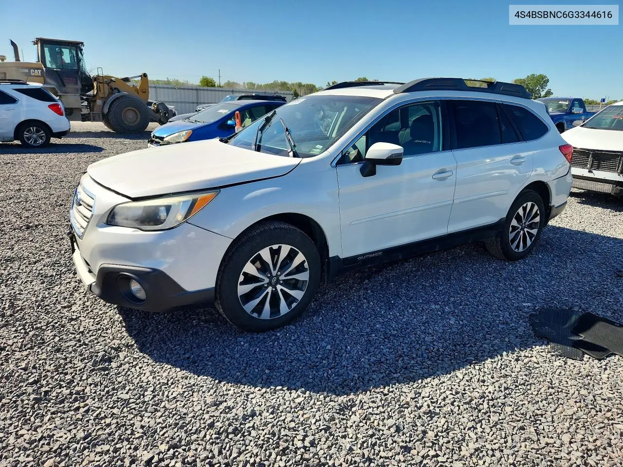 SUBARU OUTBACK 2016, VIN 4S4BSBNC6G3344616