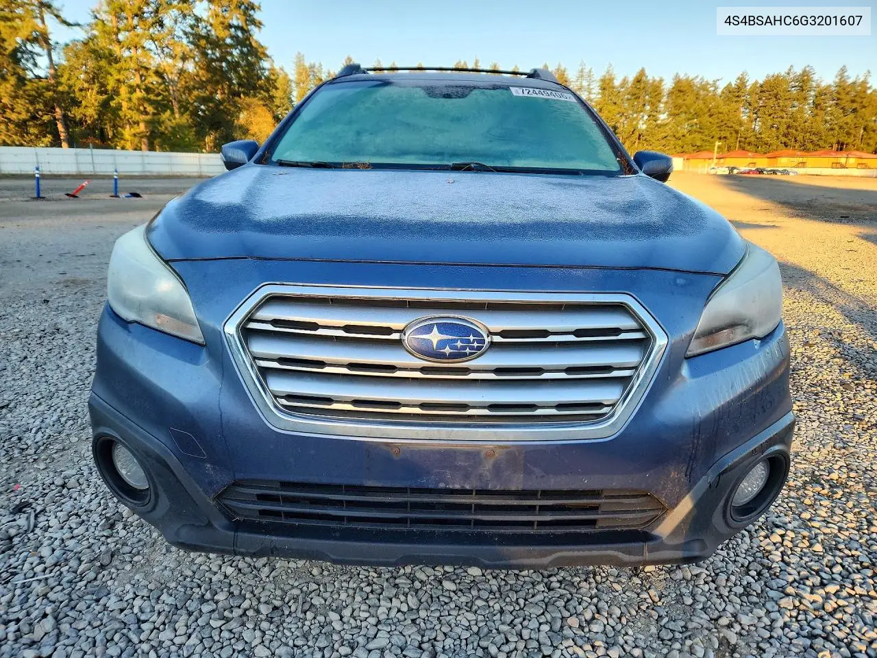 2016 SUBARU OUTBACK VIN 4S4BSAHC6G3201607 — фото 5