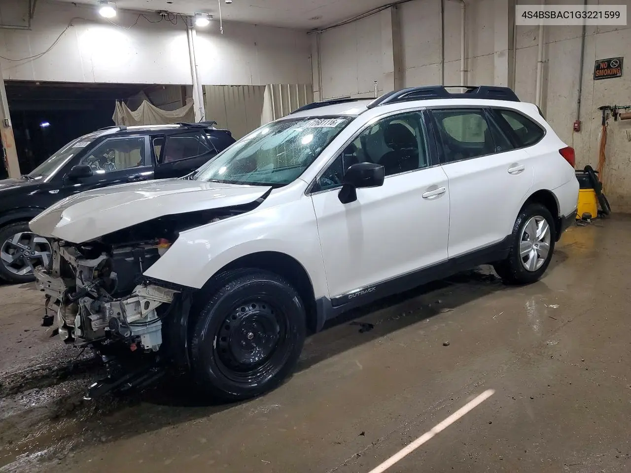 SUBARU OUTBACK 2016, VIN 4S4BSBAC1G3221599