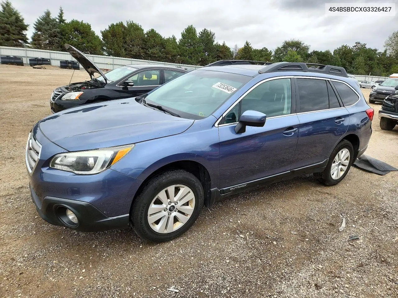 SUBARU OUTBACK 2016, VIN 4S4BSBDCXG3326427