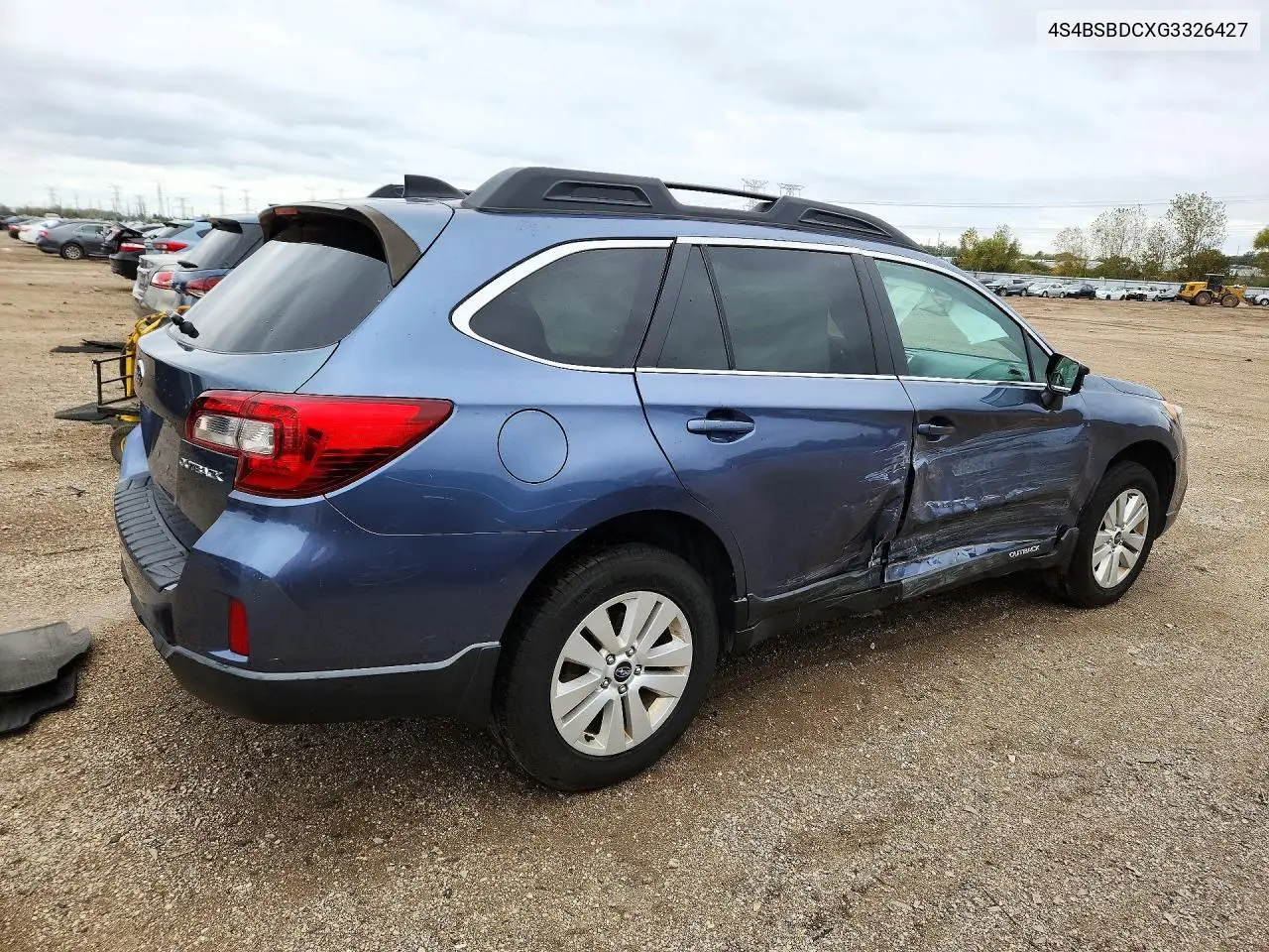 2016 SUBARU OUTBACK VIN 4S4BSBDCXG3326427 — фото 3