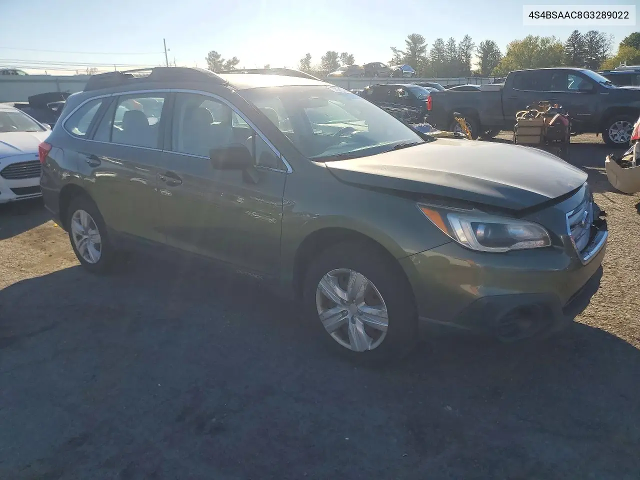 2016 SUBARU OUTBACK VIN 4S4BSAAC8G3289022 — фото 4